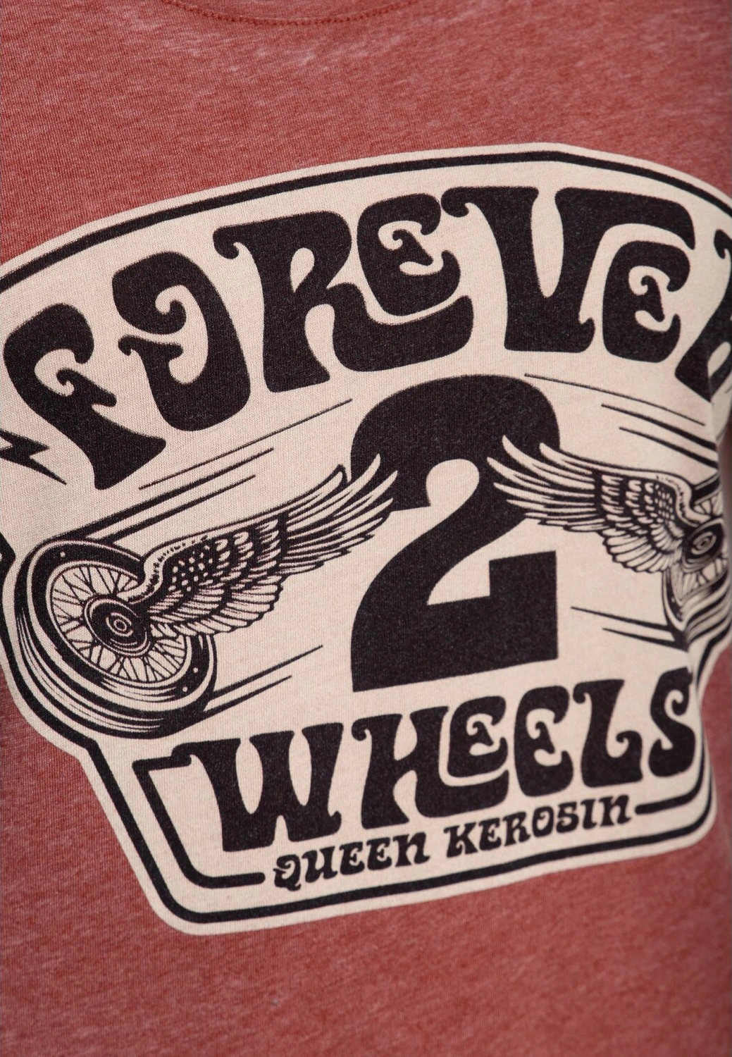Queen Kerosin Forever 2 wheels t-shirt, Orange, XS