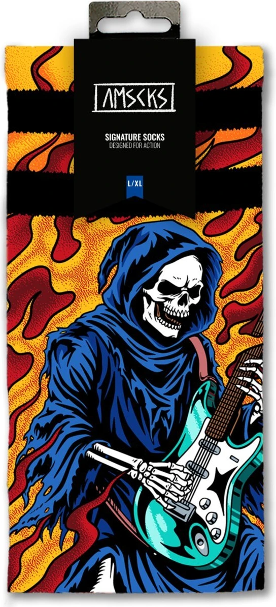 American Socks Rock till death Mid High socks, Red, S/M