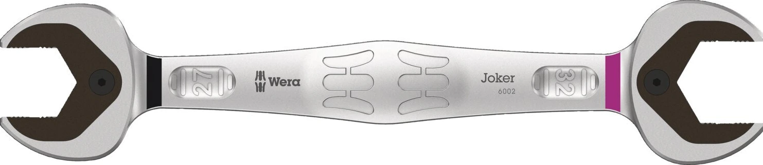 Wera wrench double open end 27/32 Joker, Gray, 305 mm
