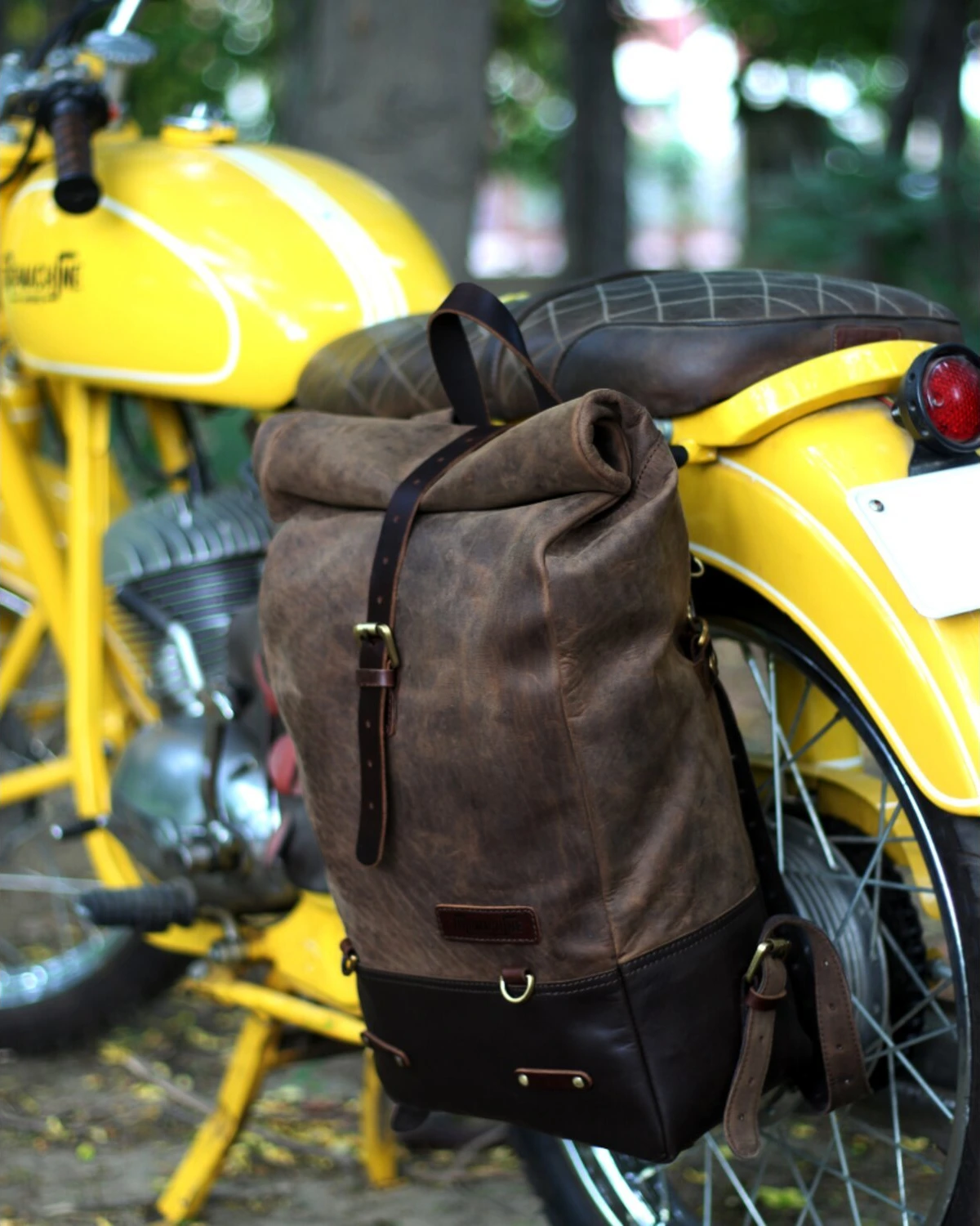 Trip Machine Backpack/Saddlebag, tobacco brown