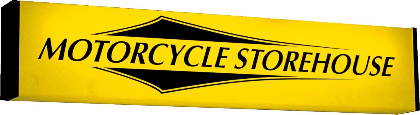 Motorcycle storehouse, logo light box sign