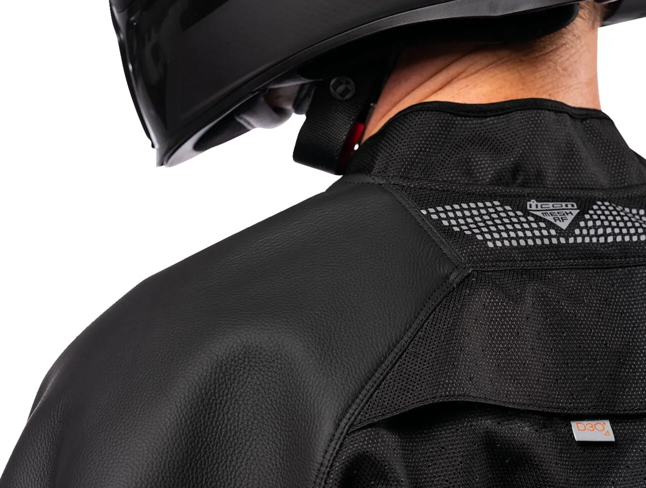 JACKET MESH AF LEATHER CE BLACK SM