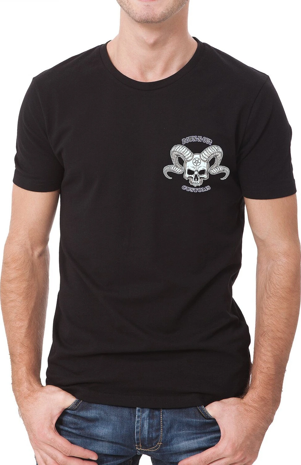 Down-N-Out Evil Ways T-shirt, Black, XL