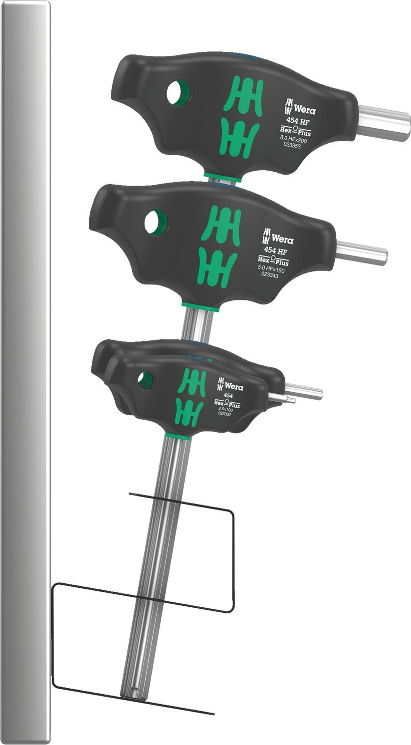 Wera screwdriver set T-handle Hex plus metric, 7 pieces, Black
