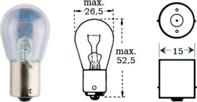 Lemputė 12v 21w Ba 15s