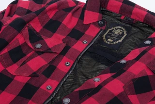 WCC Dominator riding flannel shirt red/black CE appr