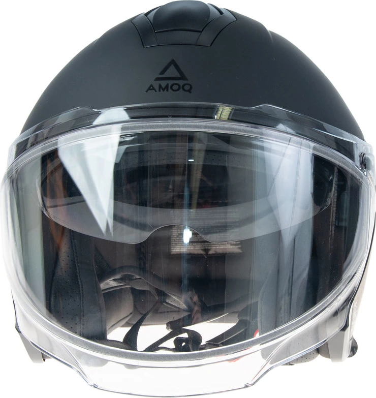 AMOQ Cluster Electric visor Jet Helmet Blackout, XS