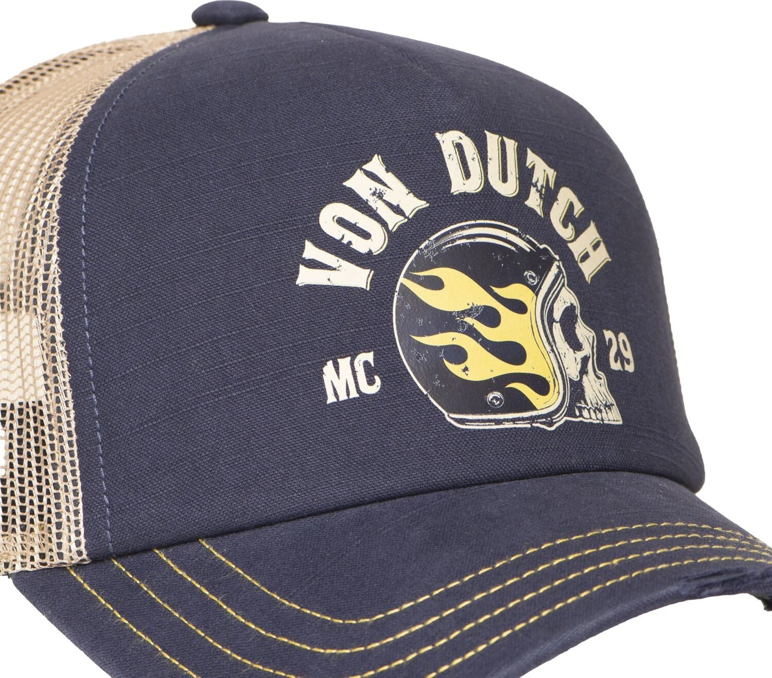 Von Dutch Trucker crew cap helmet, skull Black