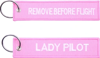 RBF & lady pilot keychain