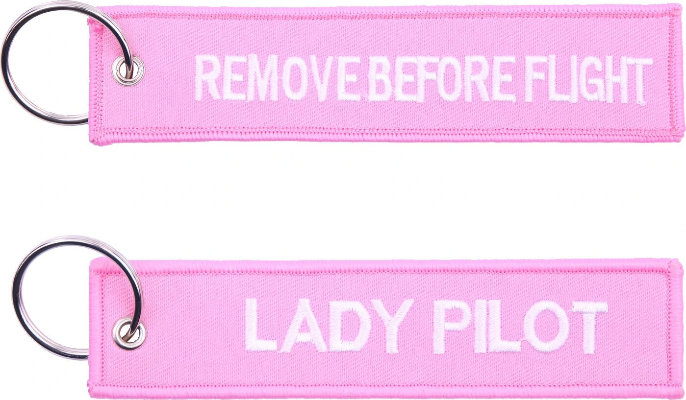 RBF & lady pilot keychain