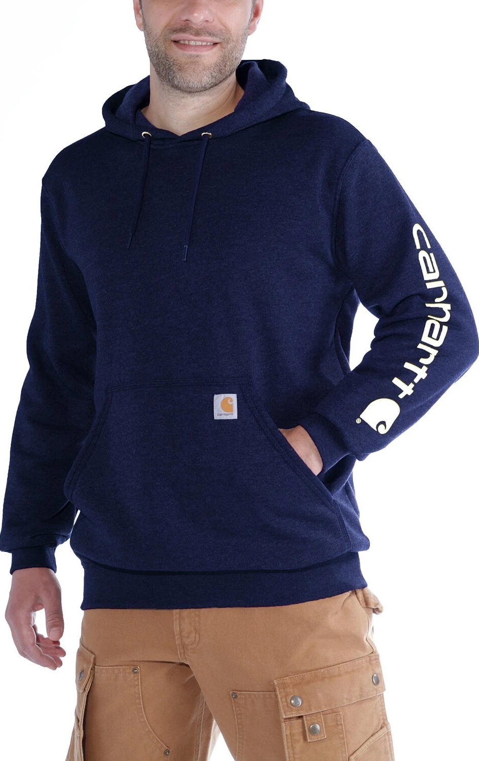 Carhartt Sleeve Logo hoodie, new Navy, Navy, L