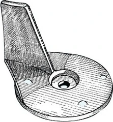 Osculati anode fin (zinc) Mercury/Mariner 25-50HP