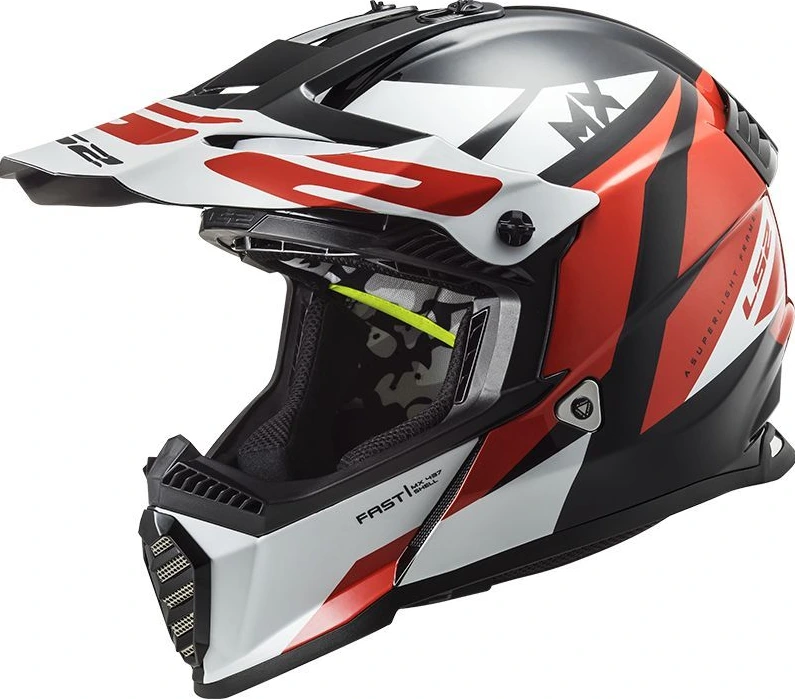 LS2 MX437 FAST EVO STRIKE helmet - Black White Red, 3XL