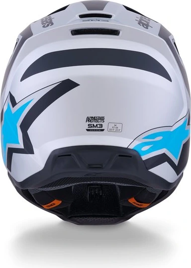 Alpinestars Helmet S-M3 Heat Silver/Blue/Black, XS