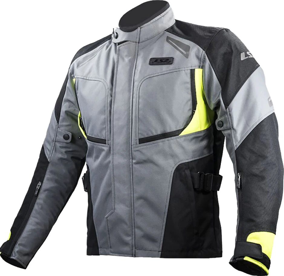 LS2 Phase Man Jacket - Grey Black Yellow, M