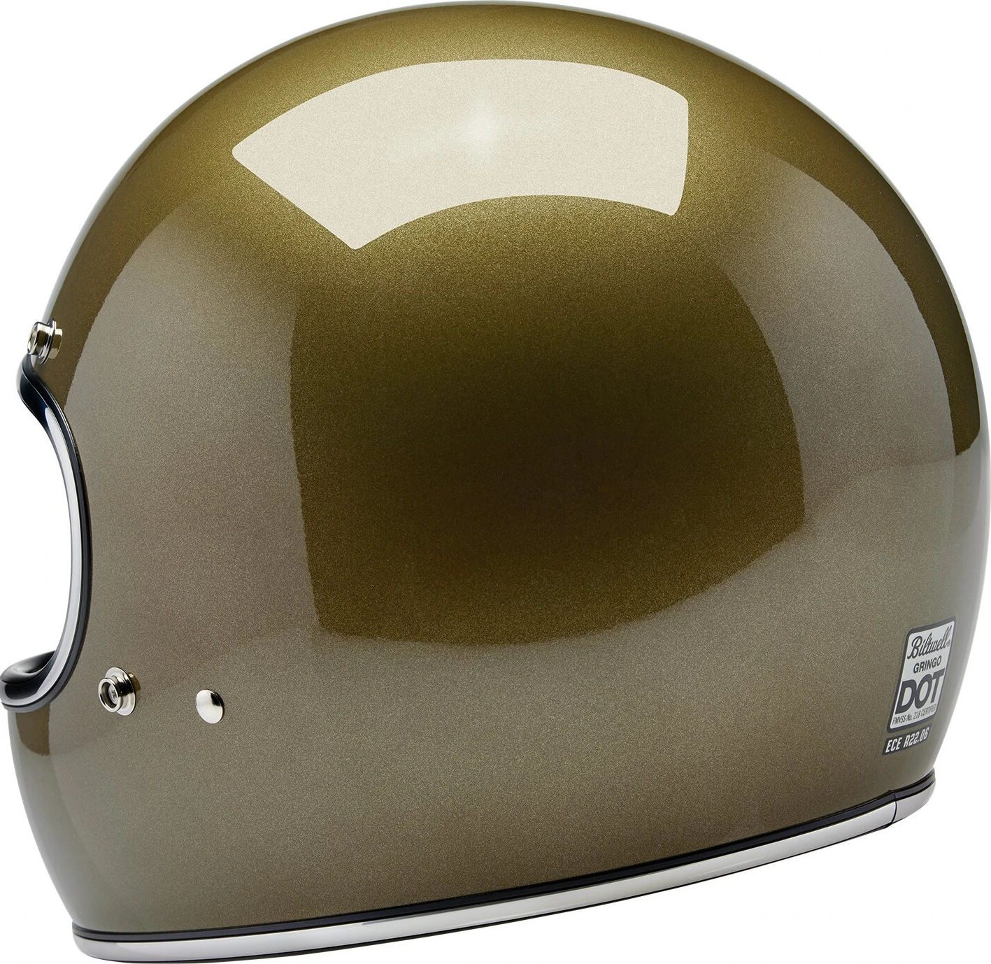 Biltwell Gringo helmet, ugly Gold, Gold, XS, Metallic