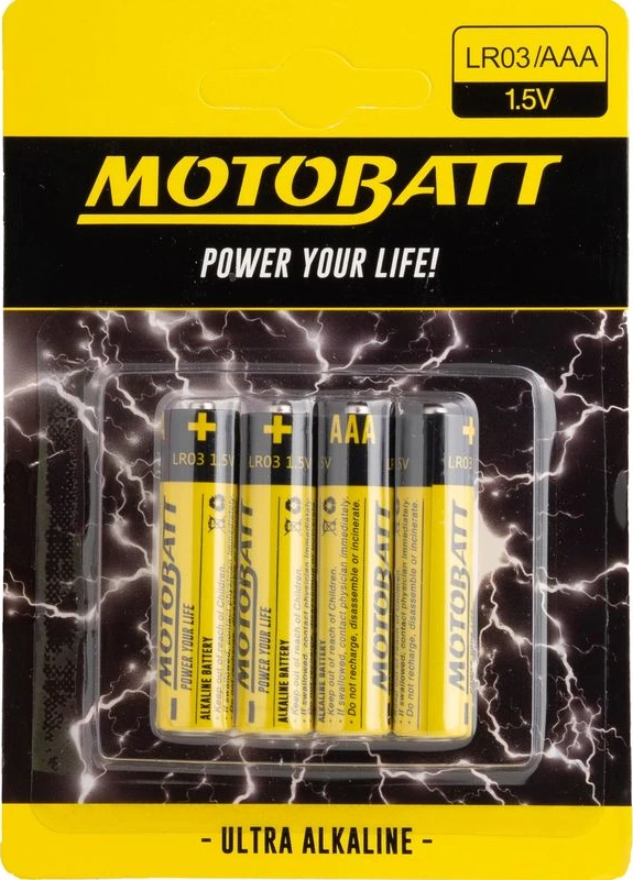 Motobatt LR03 / AAA 1.5V šarminė baterija (4 vnt.)