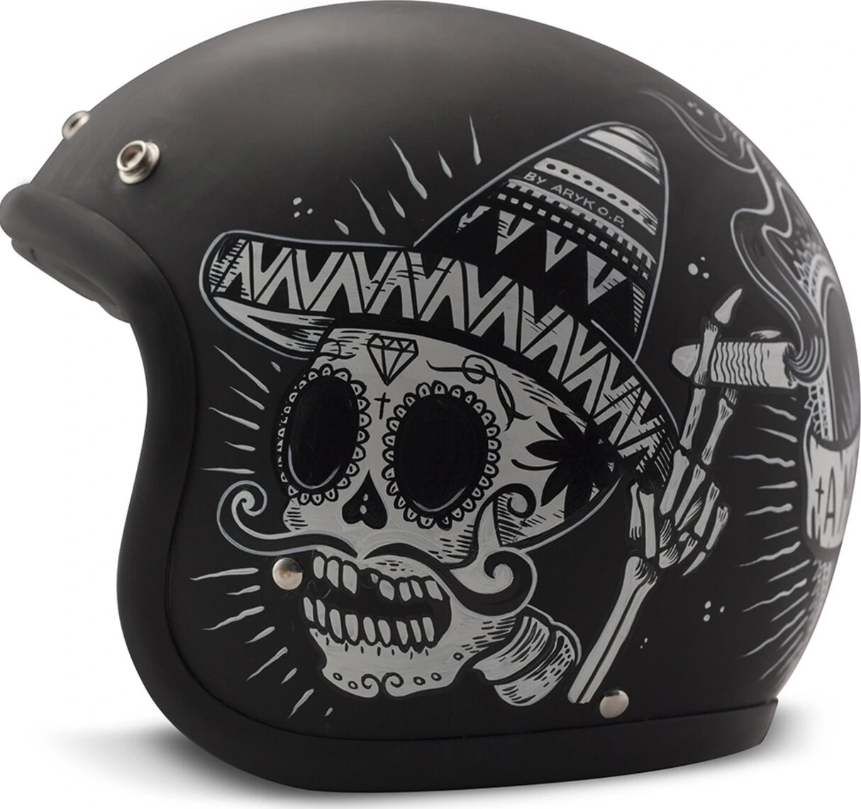 DMD Retro helmet, sin fin Black, XS, Graphic