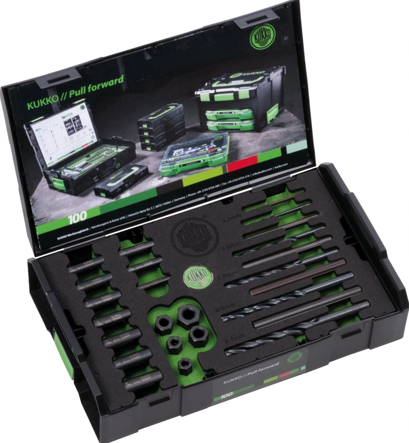 Kukko, bolt extraction kit. M5 to M16, 16 mm