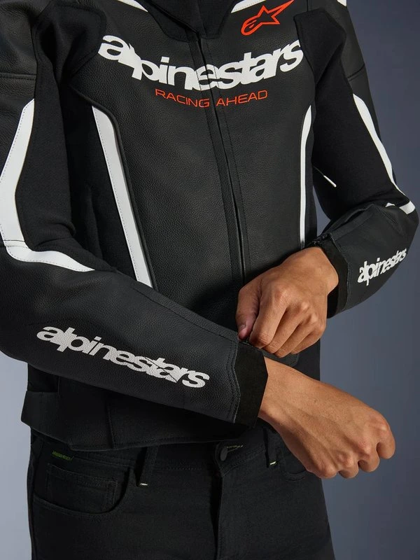 Alpinestars Leather Jacket GP Force v2 Black/White, 48
