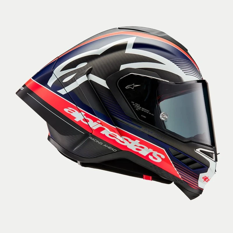 Alpinestars Helmet Supertech R10 Team Black/Carb/Blå/White, XS