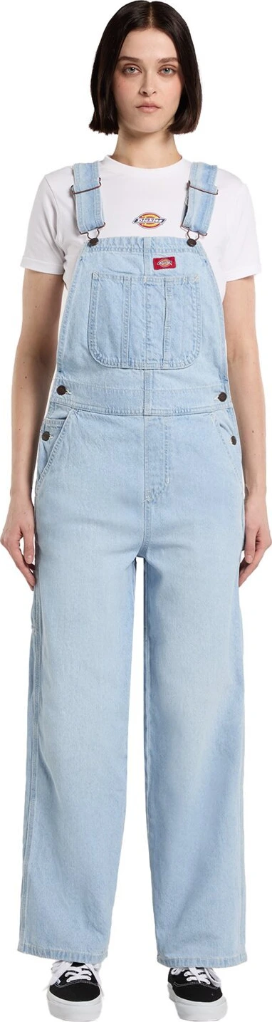 Dickies Loose denim female bib fog blue, 2XS