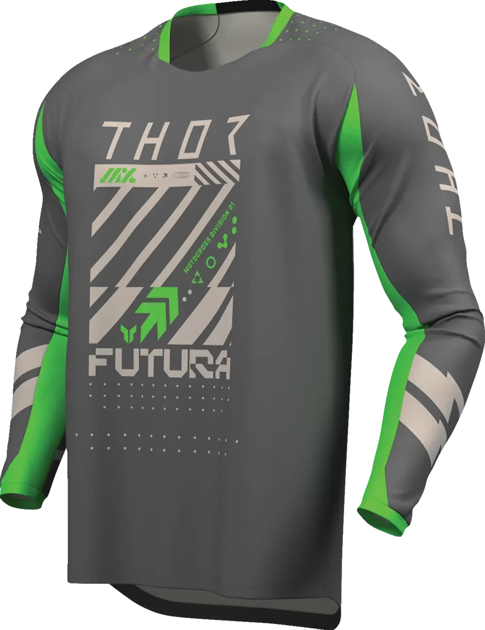 JERSEY LAUNCHMODE FUTURA CHAR/GRN S