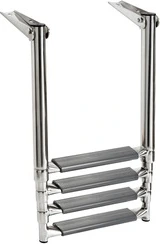 Osculati 4-step telescopic ladder oval tubes