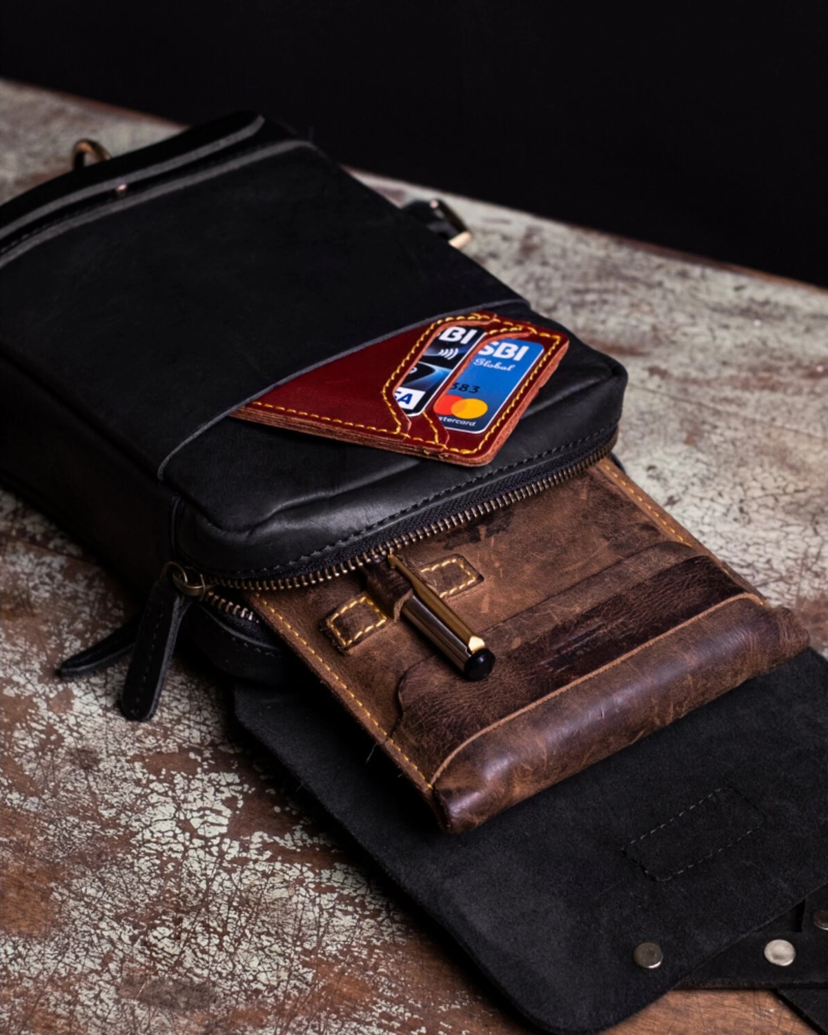 Trip Machine, Thigh bag / leg bag, Black