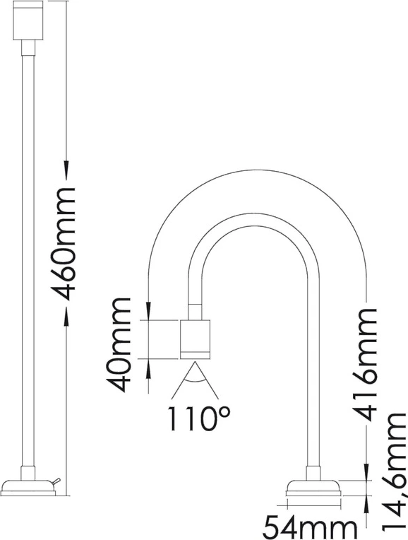Articulating LED light 10 W 12/24 V