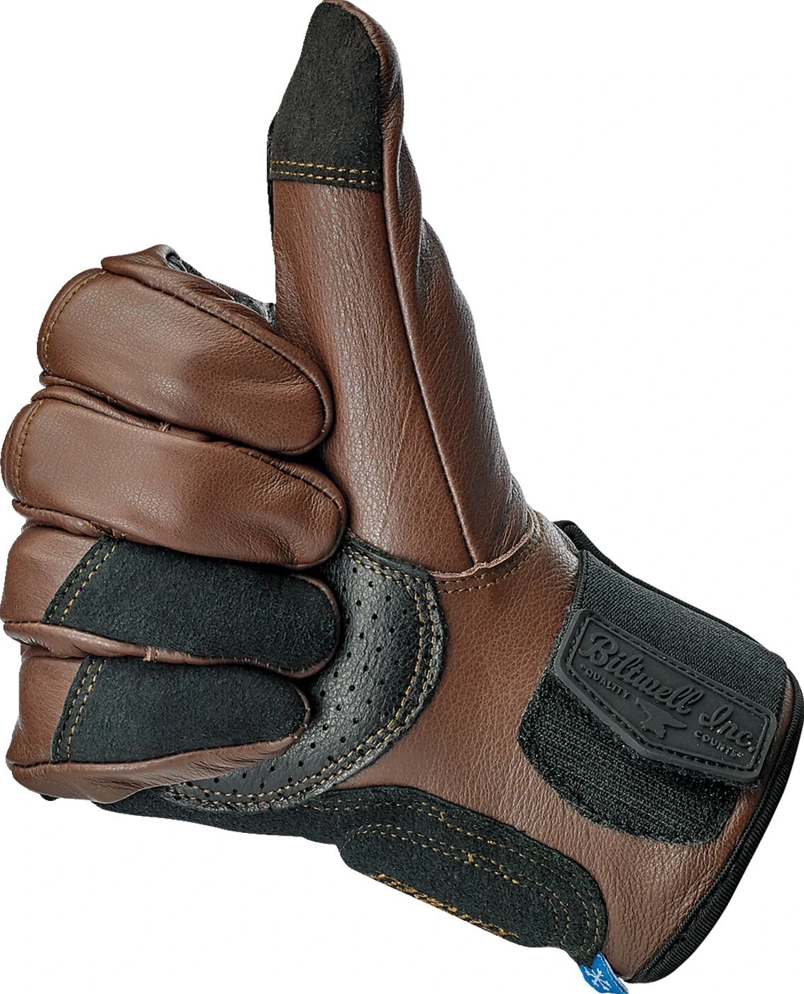 Biltwell Belden gloves, chocolate Black, Black, XS