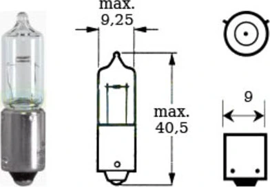 Spuldze 12v 21w Bay 9s H21W minihalogēna