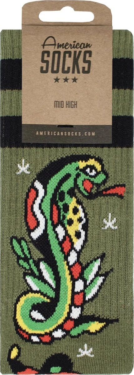 American Socks Forever Wrong Mid High socks, Green, One size fits most