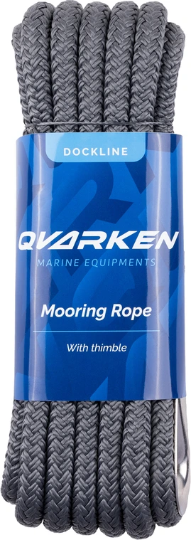 Qvarken Mooring Rope Dockline with thimble 14mm 6m grey