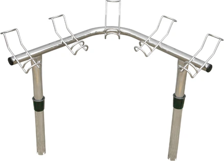 OS ROD HOLDER 5 WAY CORNER RACK STAINLESS STEEL