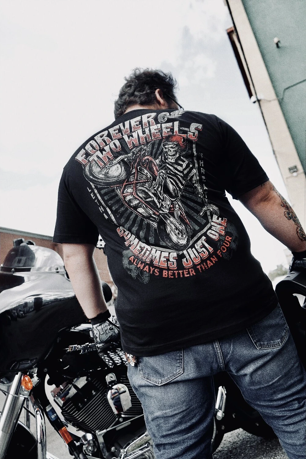 Lethal Threat Forever two Wheels T-shirt black, M