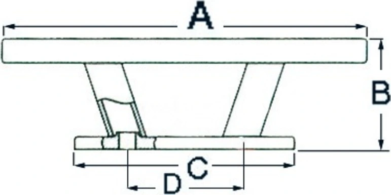 Osculati Nordik Black Line cleat 205mm