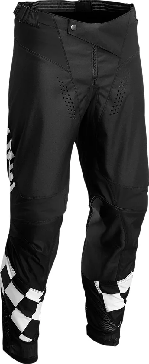 PANT DIFFER CHEQ BK/WH 28