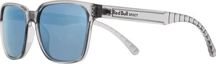 Spect Red Bull Eliot Sunglasses Shiny X'tal Grey w Blue Grey Mirror lens