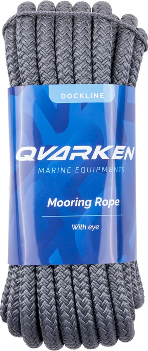 Qvarken Mooring Rope Dockline with eye 12mm 10m grey