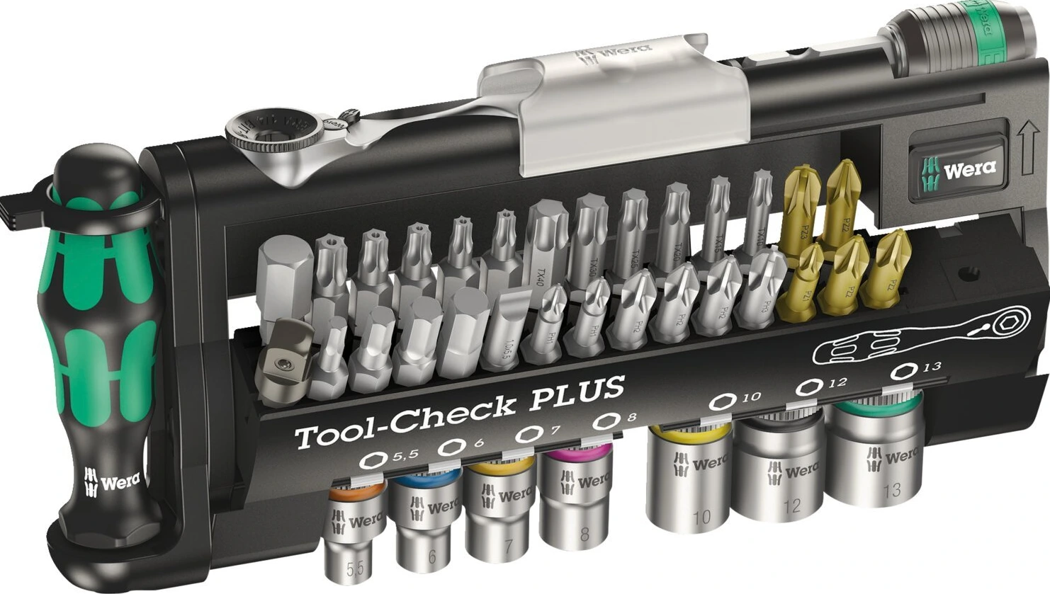 Wera tool-check plus 1/4" drive - Metric sizes, Black, 23 mm, Brushed