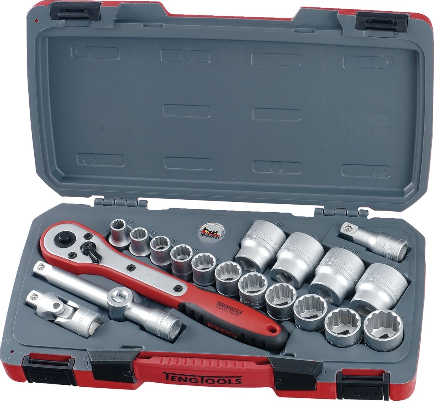 Teng Tools, 1/2 colio veržliaraktų rinkinys. US 21 vnt.