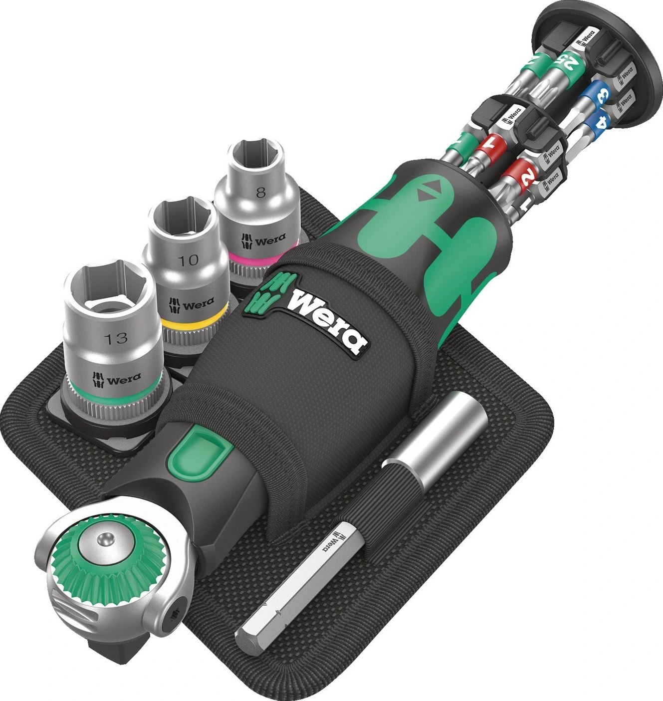 Wera, Zyklop Pocket set 2 with Metric sockets, Black