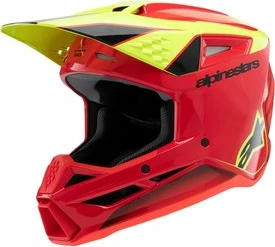 Alpinestars Helmet SM3 Youth Fray Red/Yellow Fluo/Black, YS 48-49cm