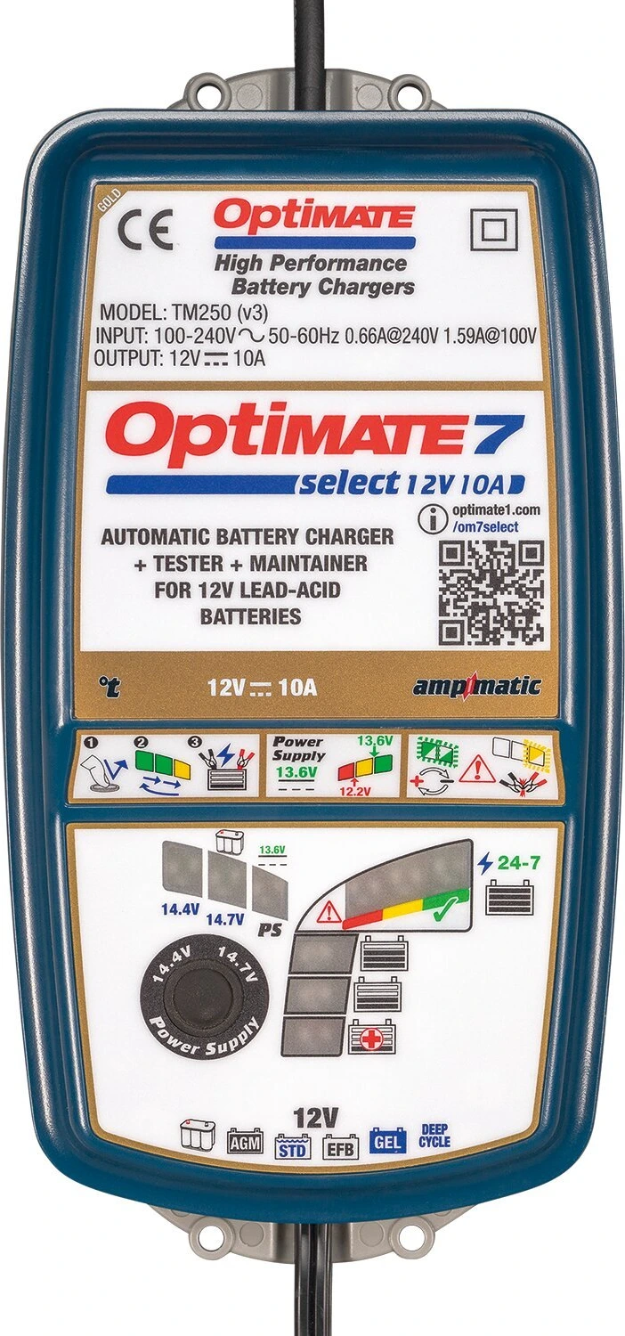 Tecmate OptiMATE 7, Select battery charger