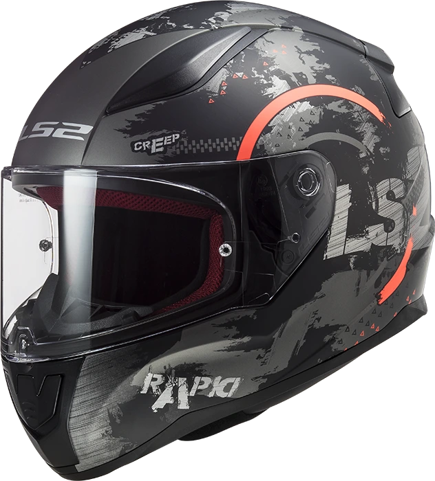LS2 FF353 RAPID CIRCLE helmet - Matt Titanium Fluor Orange, 3XL