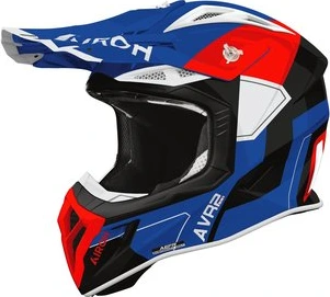 Airoh Helmet Aviator Ace 2 Shield Blue/Red gloss, S