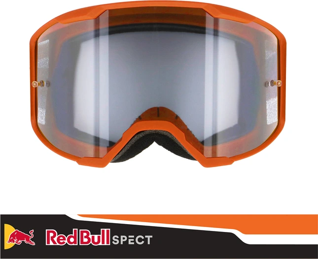 Spect Red Bull Strive MX Goggles Single lens Black/Orange clear