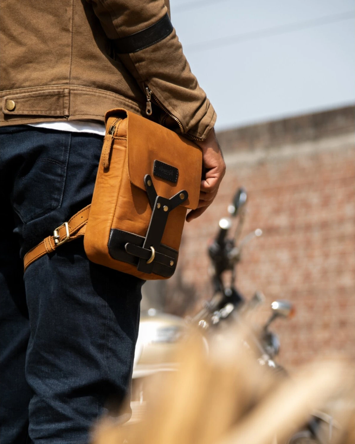 Trip Machine, Thigh bag / leg bag, tan