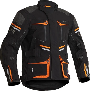 Lindstrands Textile Jacket Sunne Black/orange 62
